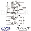 Grohe Atrio Bath Shower Mixer Dimensions